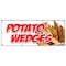 Signmission POTATO WEDGES BANNER SIGN fried baked idaho french fries flavored food B-96 Potato Wedges - alternate 1